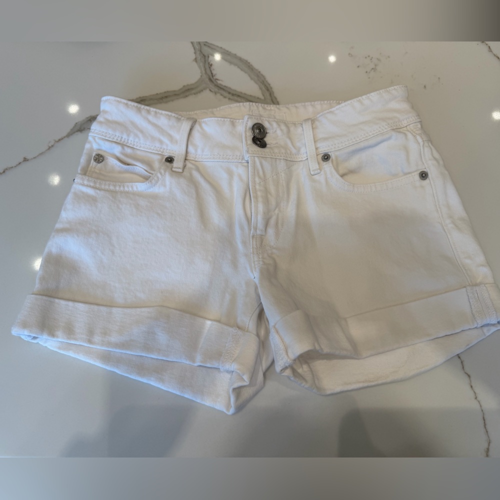 Hudson Croxley Mid Thigh Short - White - Size 24 - Picture 5 of 11